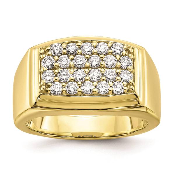 Mens Pure Fire 14kt. Yellow Gold Lab Grown Diamond Ring