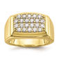 Mens Pure Fire 14kt. Yellow Gold Lab Grown Diamond Ring - image 2