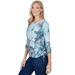Womens Alfred Dunner Ann Arbor Abstract Watercolor Blouse