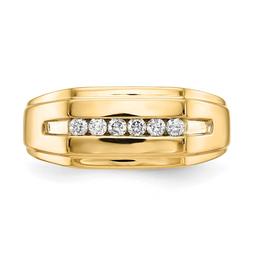 Mens Gentlemens Classics™ 14kt. Gold 6-Stone 1/4ctw. Diamond Ring