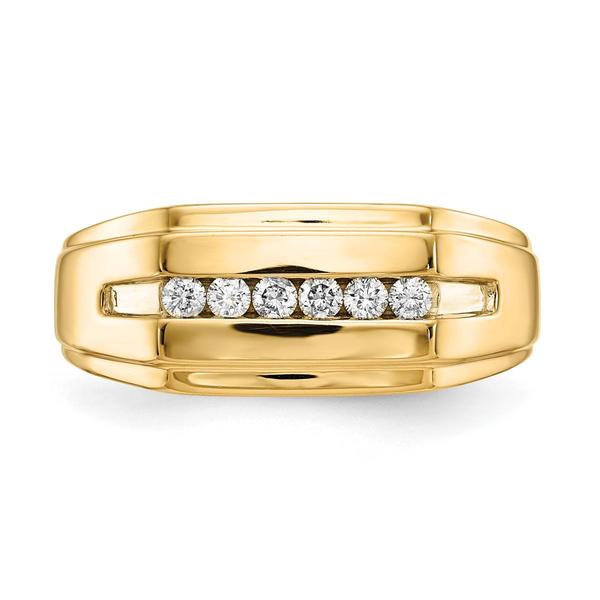 Mens Gentlemens Classics™ 14kt. Gold 6-Stone 1/4ctw. Diamond Ring