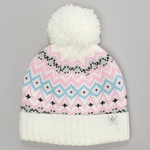 Girls (7-14) Heat Holders(R) Ariana Fairisle Pom Pom Hat - image 