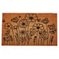 PVC Backed Flowers Natural Coir Mat - image 1