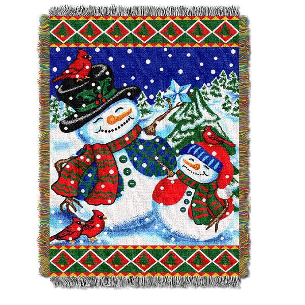 Northwest Winter Pals Woven Tapestry Throw - image 