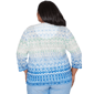 Plus Size Alfred Dunner Caribbean Blues Keyhole Neck Ombre Blouse - image 1