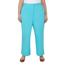 Plus Size Ruby Rd. By The Sea Flat Front Solid Pants