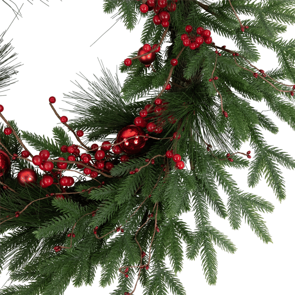 Northlight Real Touch™ 32in. Berries & Pine Christmas Wreath