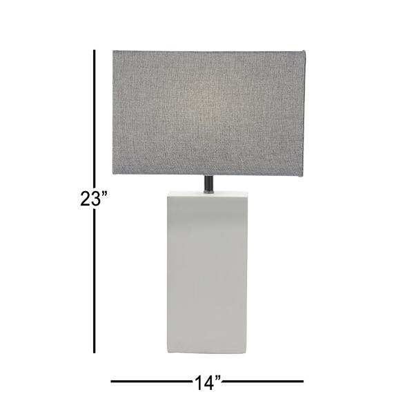 9th & Pike® White Ceramic Traditional Table Lamp