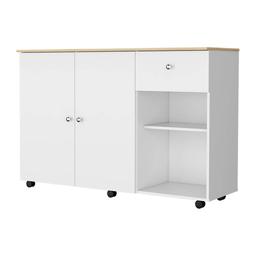 FM FURNITURE Chico White Kitchen Island