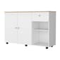 FM FURNITURE Chico White Kitchen Island - image 1