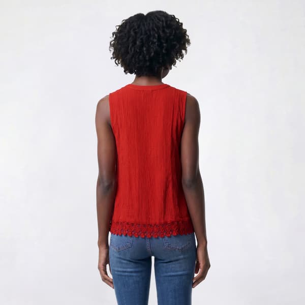 Womens Angels Forever Young Maia Sleeveless Crinkle Gauze Blouse