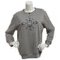 Plus Size Hasting & Smith Folk Art Floral Spray Fleece Sweatshirt - image 1