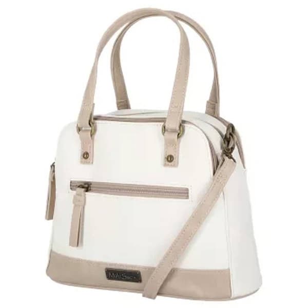 MultiSac Hughes Small Satchel - White/Biscotti