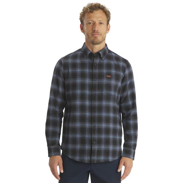 Mens LANDS END(R) Campside Flannel Shirt - Slate