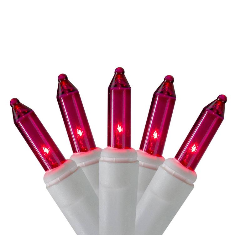 Hofert 100ct. Pink Mini Icicle Christmas Lights