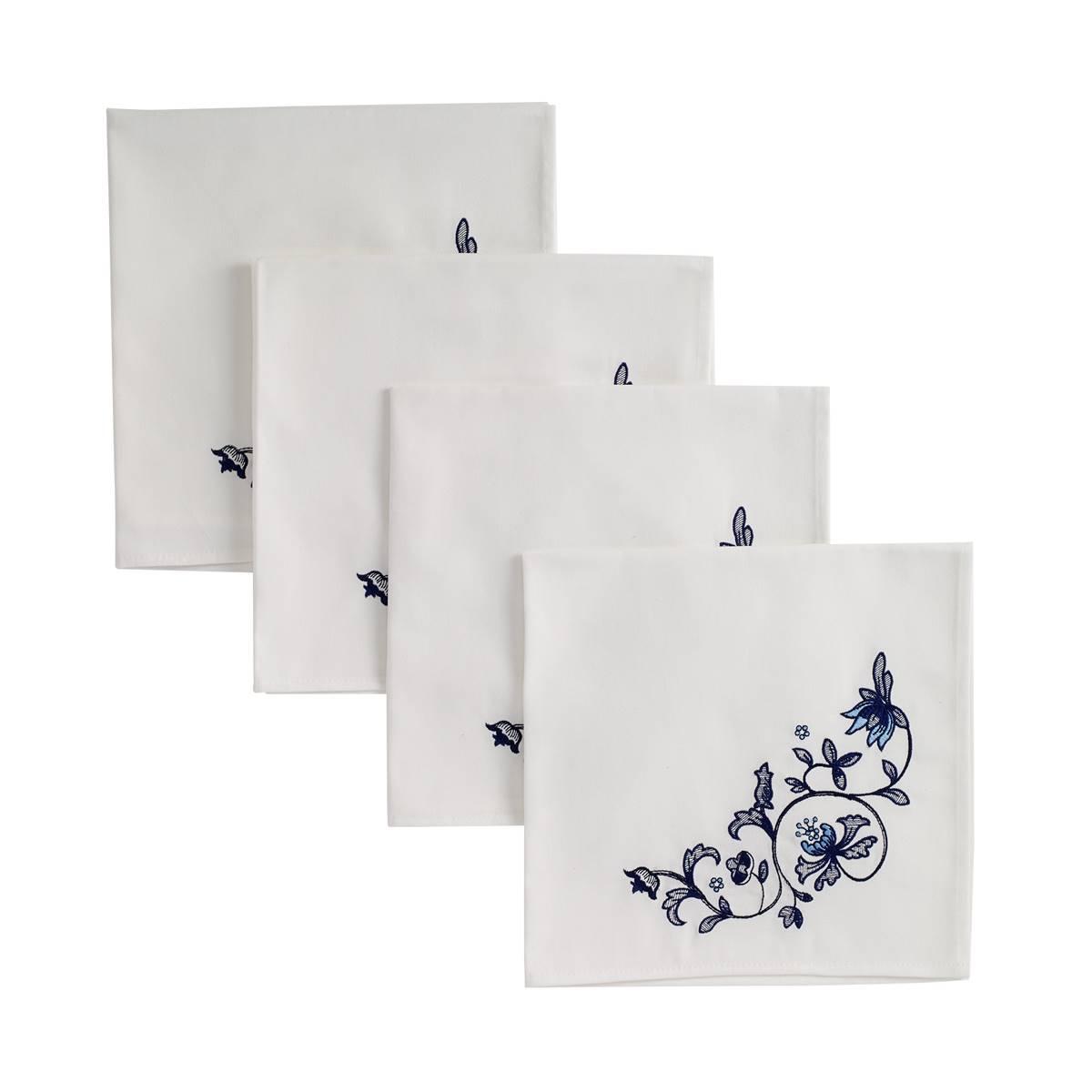 Spode® Blue Portofino Blue & White Floral Napkins - Set of 4