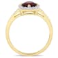 Gemstone Classics&#8482; 10kt. Gold & Garnet Square Halo Ring - image 3