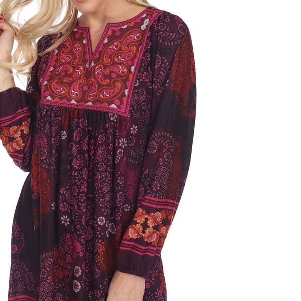Womens White Mark Apolline Paisley Embroidered Sweater Dress