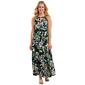 Womens Sandra Darren Sleeveless Floral Hardware Neck Maxi Dress - image 1