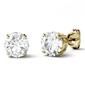 Charles & Colvard&#174; 3ctw. Solitaire Gold Stud Earrings - image 3