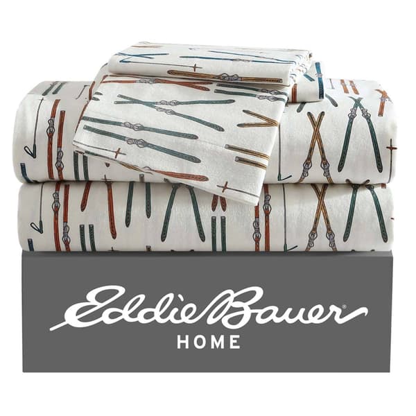 Eddie Bauer Ski Line Cotton Flannel Sheet Set