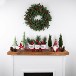 Northlight 30in. Red Berries & Pine Cones Christmas Wreath