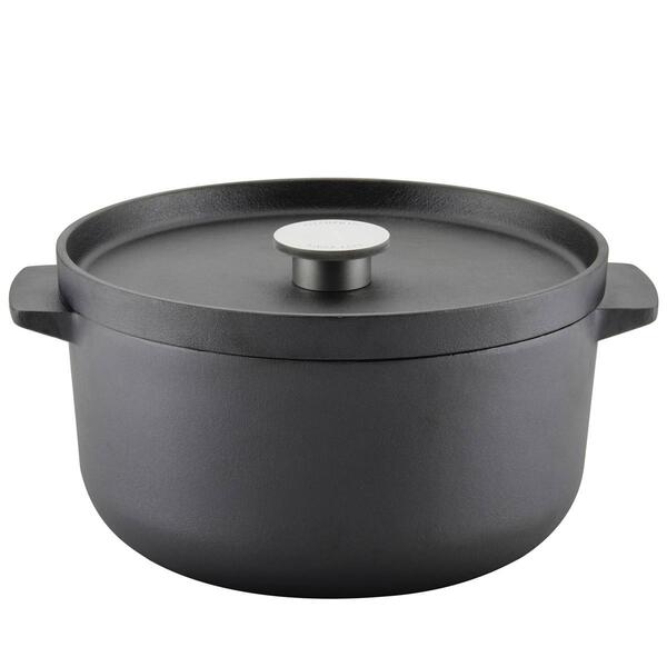 KitchenAid(R) Seasoned Cast Iron Dutch Oven Casserole Pot - image 
