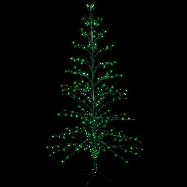 Northlight 9ft. Black Pre-Lit Artificial Cascade Christmas Tree