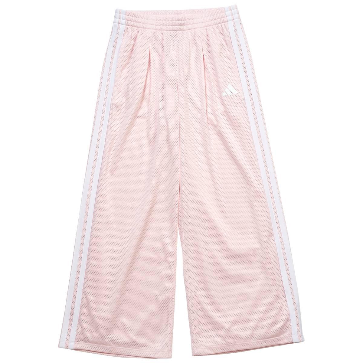 Girls (7-16) adidas® Front Pleat Mesh Wide Leg Pants
