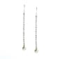 Rosa Rhinestones Linear Pearl Drop Earrings - image 1