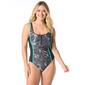 Womens Gabar Deep Sea Palm Scoop Neck One Piece - image 1