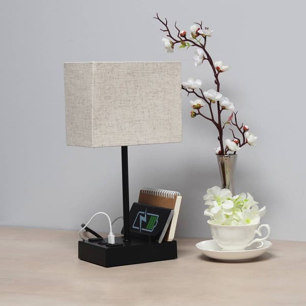 Simple Designs Modern Rectangular Multi-Use Light Table Lamp