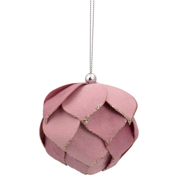 Northlight Seasonal 5in. Pink Flower Petal Christmas Ornament