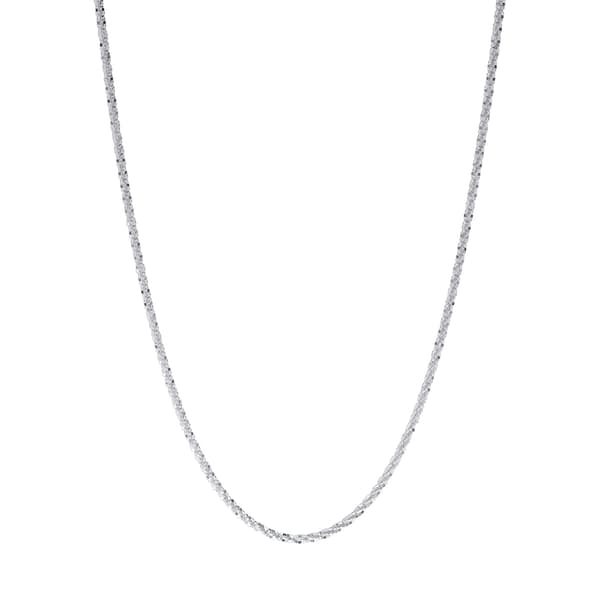20in. Sterling Silver Sparkle Chain Necklace - image 