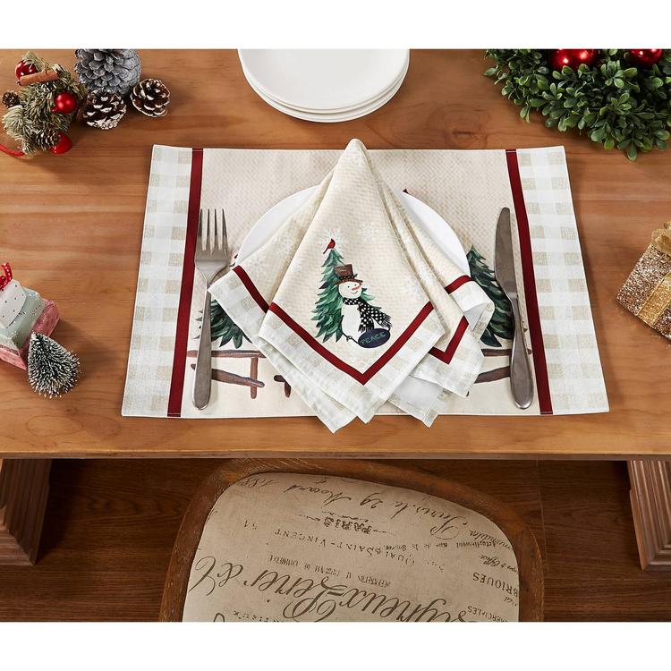 Avanti Country Snowman Holiday Placemats - Set of 4