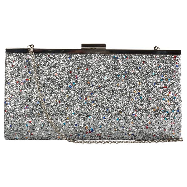 D''Margeaux Glitter Kisslock Clutch With Chain - image 