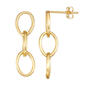 Candela 14kt. Gold Triple Link Drop Earrings - image 1