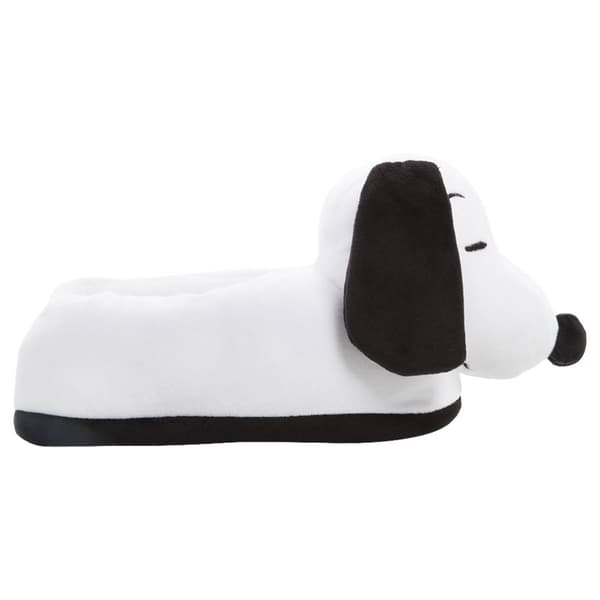 Womens Fuzzy Babba Snoopy Plush 3D Head Slippers