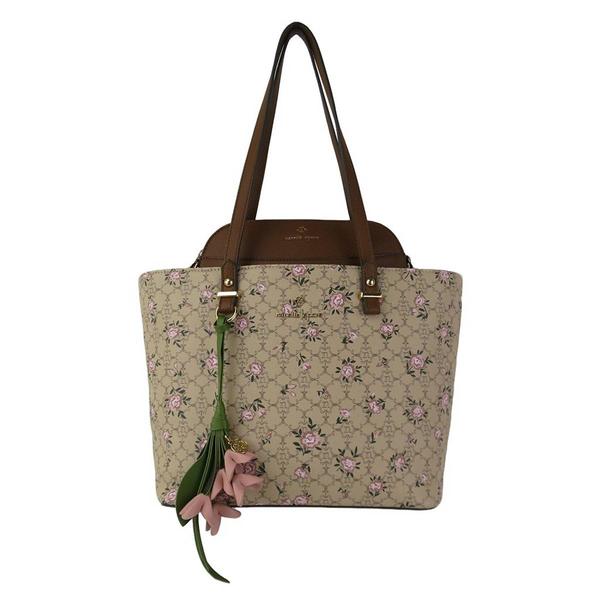 Nanette Lepore Gillian Tote in a Bag with Charm - Floral Logo