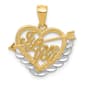 Gold Classics&#40;tm&#41; 14kt. & Rhodium I LOVE YOU Heart Pendant - image 1