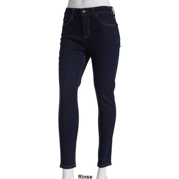 Petite Bleu Denim Basic Solid 5 Pocket Fit Solution Skinny Jeans