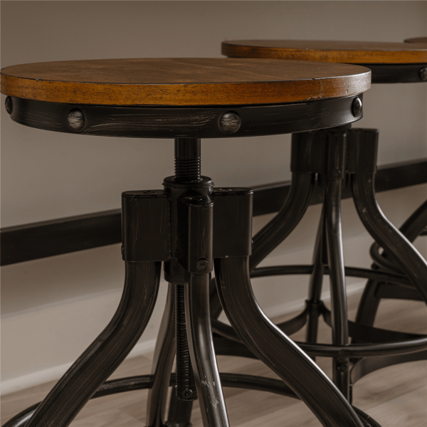 Linon Home Decor Hawkford Adjustable Height Stool - Set of 2