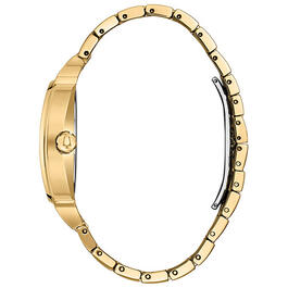 Mens Bulova Crystal Pave Gold-Tone Bracelet Watch - 98B323