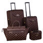 American Flyer Fleur De Lis 4pc. Luggage Set - Brown - image 1