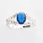 Ashley Cooper&#40;tm&#41; Silver-Tone Split Shank Blue Crystal Ring - image 1