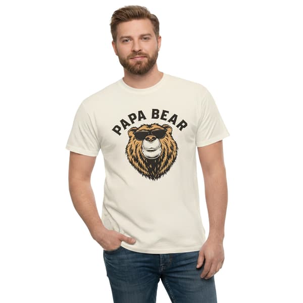 Mens Cool Papa Bear Short Sleeve Tee