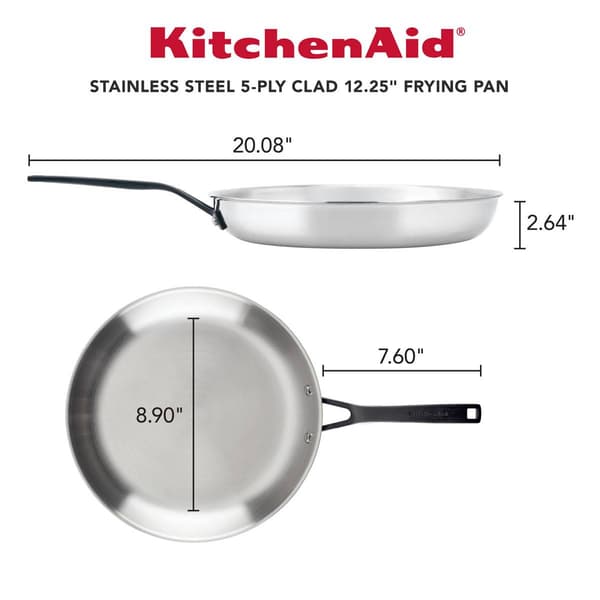 KitchenAid® 12.25in. 5-Ply Clad Stainless Frying Pan