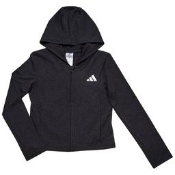Girls (7-16) adidas(R) Hooded Full Zip Marled Jacket