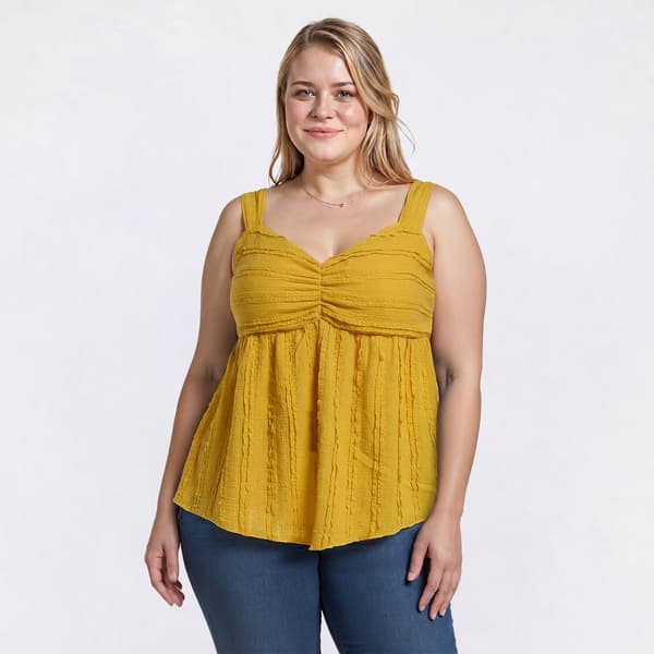 Juniors Plus Derek Heart Fit and Flare Envelope Babydoll Top