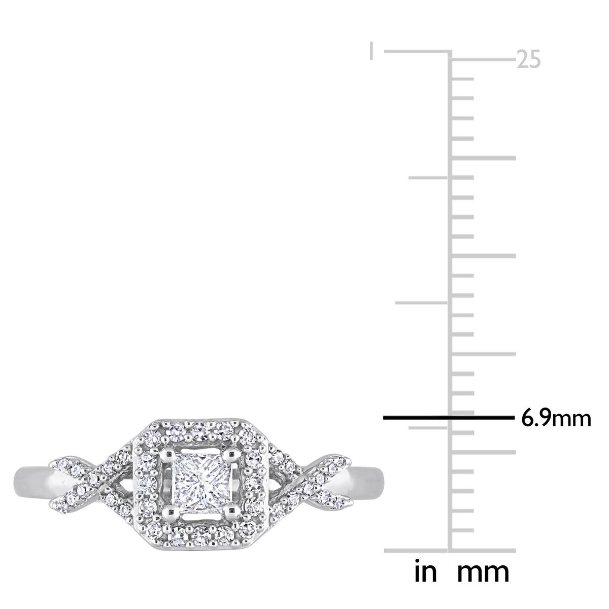 Diamond Classics™ 10kt. White Gold 1/3ctw. Diamond Crossover Ring